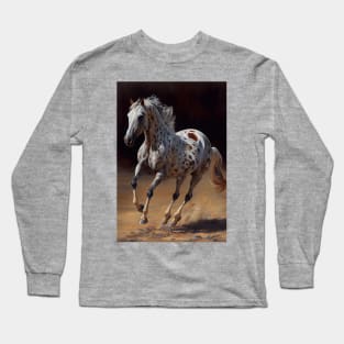 Appaloosa Horse - Oil paint Long Sleeve T-Shirt